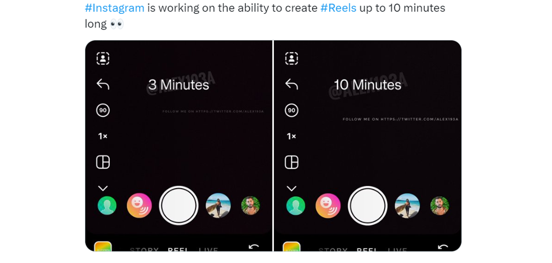 Instagram тестирует новый рекламный формат 10-минутных Reels