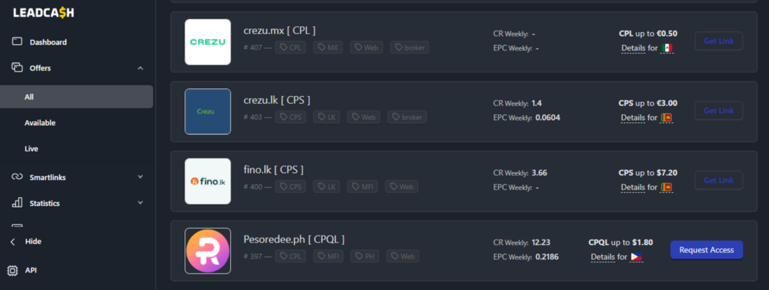 LeadCash: CPA-сеть финансовой вертикали на Азию и Латам