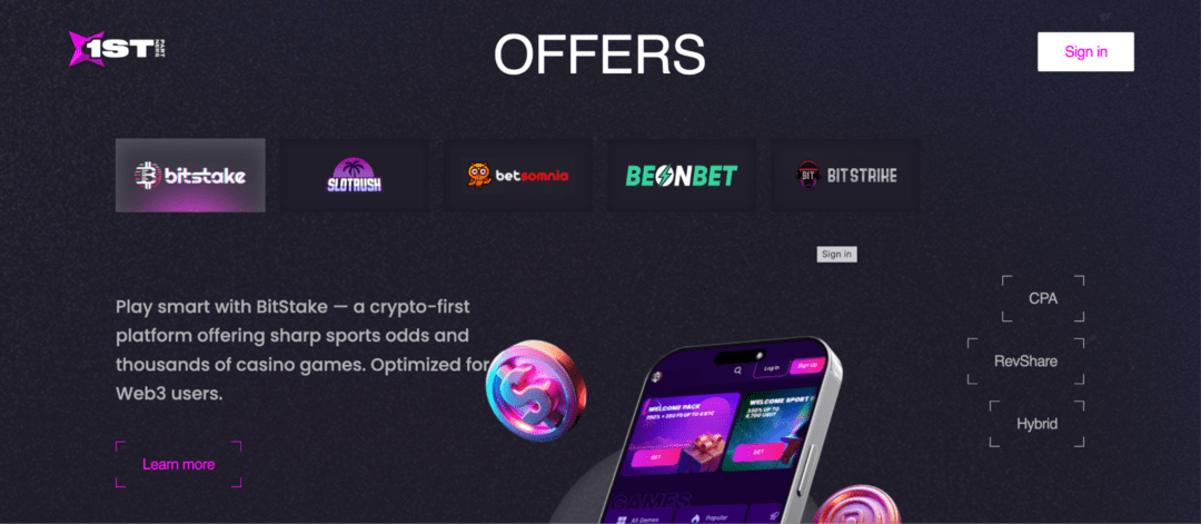 1st Partners Affiliate: прямой рекламодатель с лицензированными офферами на Tier-1