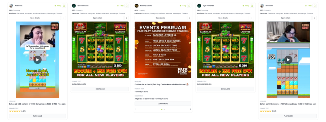 ТОП-3 Гемблинг ГЕО недели в FB: UK, Германия, Австралия