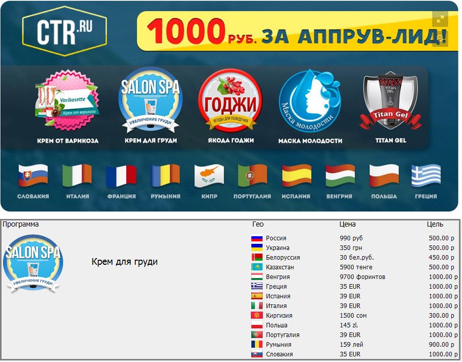 Обзор партнерки CTR.ru