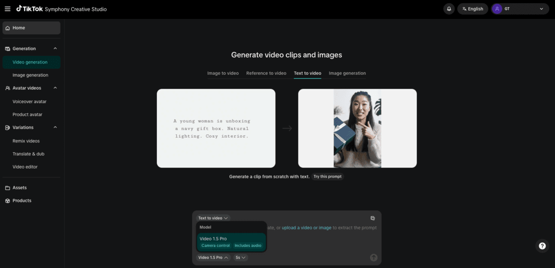 TikTok прокачал Symphony Creative Studio: теперь нейросеть для видео принимает промты, генерит субтитры и дубляж, создает видео аватары и видеокреативы