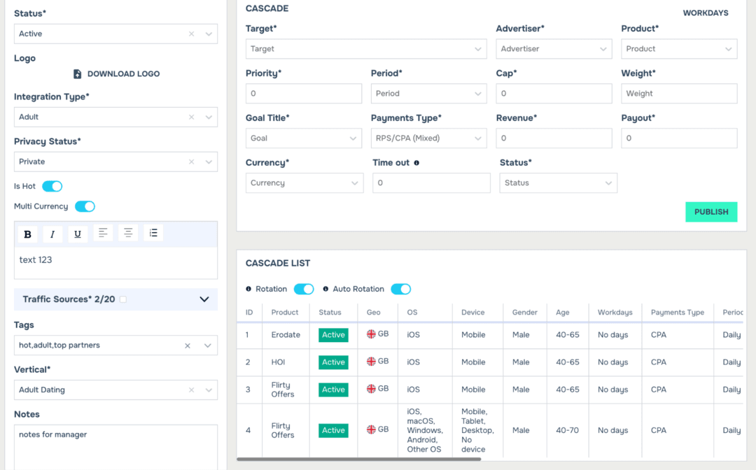 Marksel Tracking Platform and Affiliate Management Software: трекинг платформа для управления партнерскими программами с продвинутым API функционалом и фокусом на iGaming, Dating и Leadgen вертикали