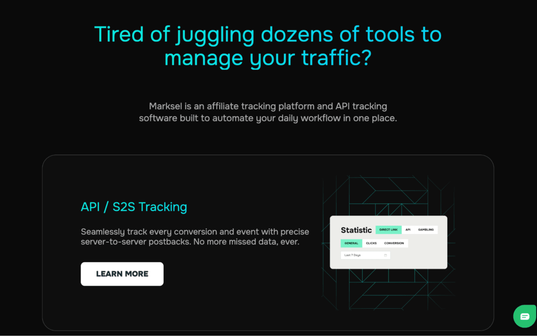 Marksel Tracking Platform and Affiliate Management Software: трекинг платформа для управления партнерскими программами с продвинутым API функционалом и фокусом на iGaming, Dating и Leadgen вертикали