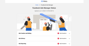 Facebook лежит. Facebook Ads Manager лежит. Менеджер рекламы не загружается