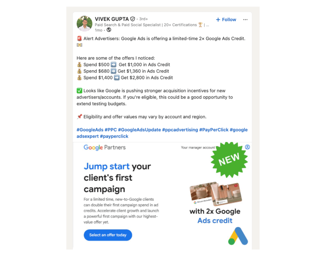 Бонус 2800 USD от Google Ads существует? Где найти Google Ads Bonus на рекламу в 2026