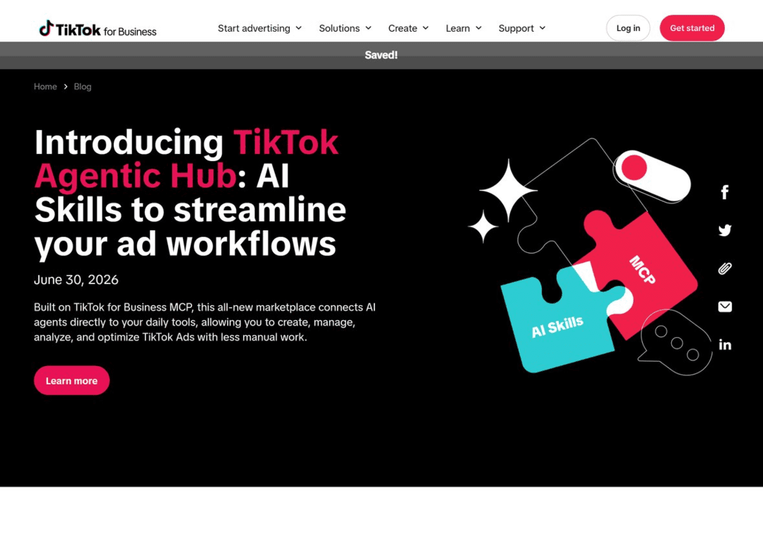 TikTok Agentic Hub - магазин ИИ-агентов, которые управляют рекламой за тебя
