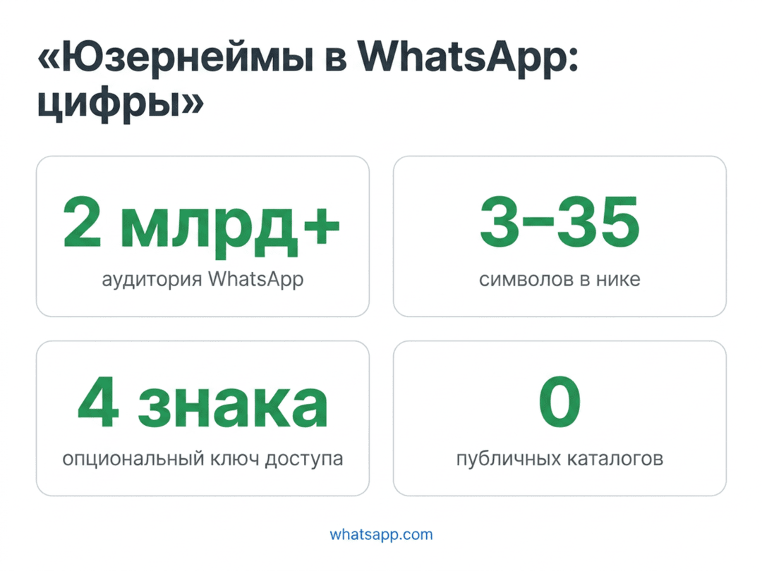 Юзернеймы в WhatsApp: новая поляна без номеров и тихая война за брендовые ники