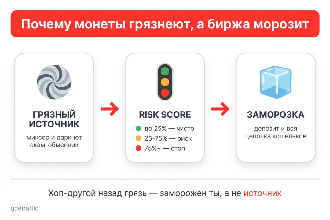 Risk Score 75% - и выплата заморожена: почему биржа холдит выплаты из партнерок