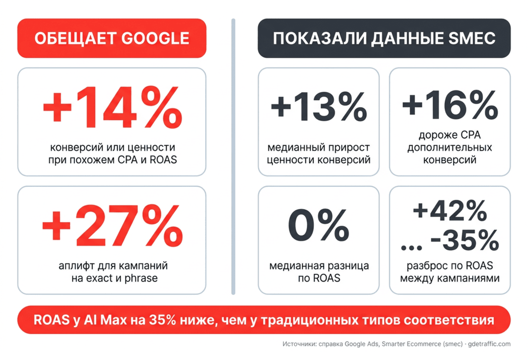 Google AI Max сломал exact match: 29% показов точного соответствия - уже не точные