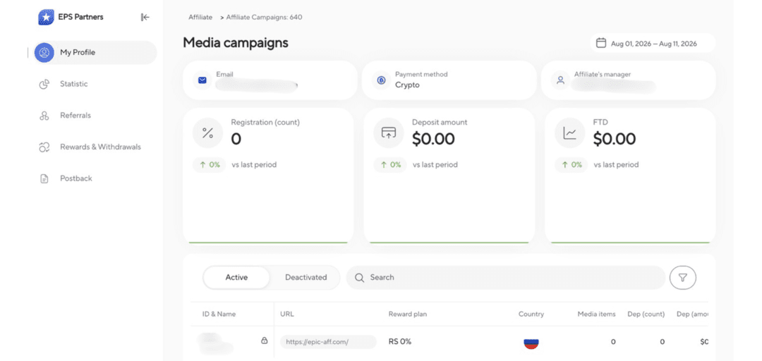 EPS Partners: прямой рекламодатель EpicStar. Lifetime-привязка игрока, RevShare до 50%, no negative carryover и чистая база игроков