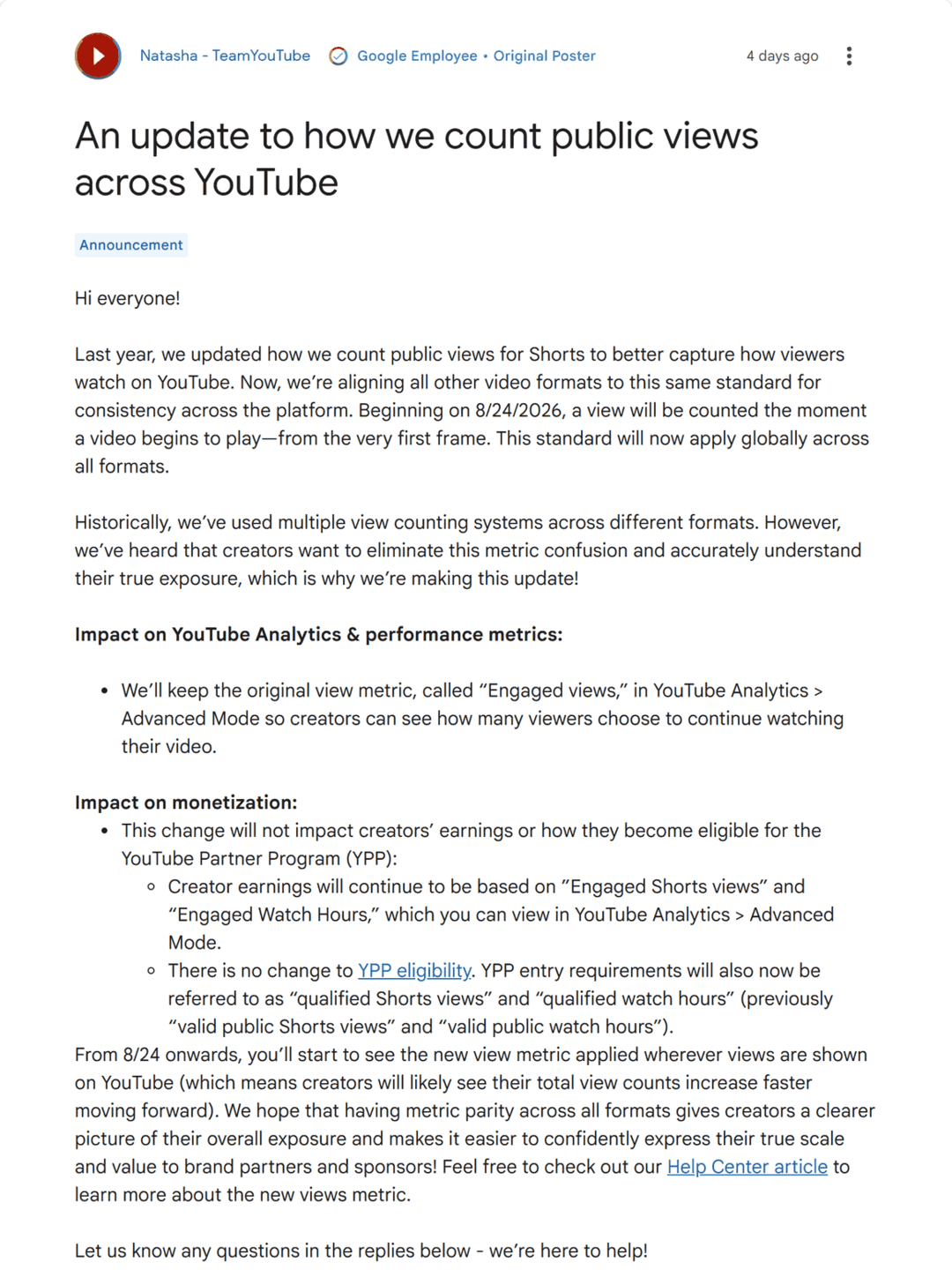 YouTube с 24 августа считает просмотром первый кадр: счетчик надуется, а платить будут по-старому