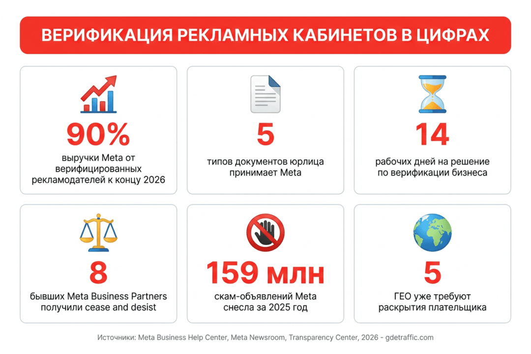 Агентские кабинеты Facebook закрывают? Meta ввела верификацию через юрлицо и светит реселлера в объявлении