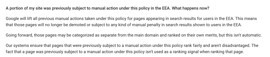 Google снял ручные санкции за паразитное SEO в ЕЭЗ: site reputation abuse больше не режет выдачу в Европе