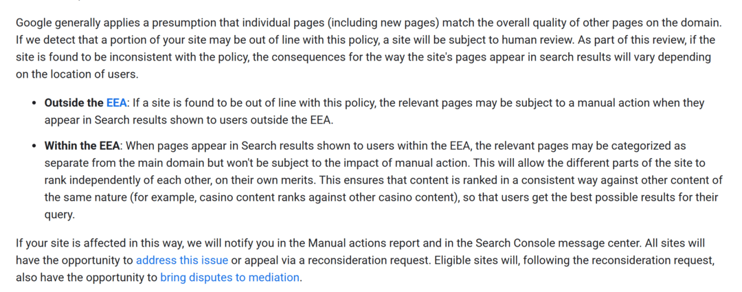 Google снял ручные санкции за паразитное SEO в ЕЭЗ: site reputation abuse больше не режет выдачу в Европе
