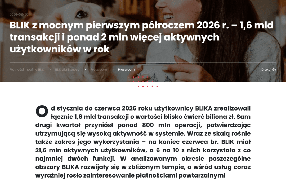 BLIK блокирует платежи нелегальным казино в Польше: 57 466 доменов в реестре Минфина и депозит, который не дойдет