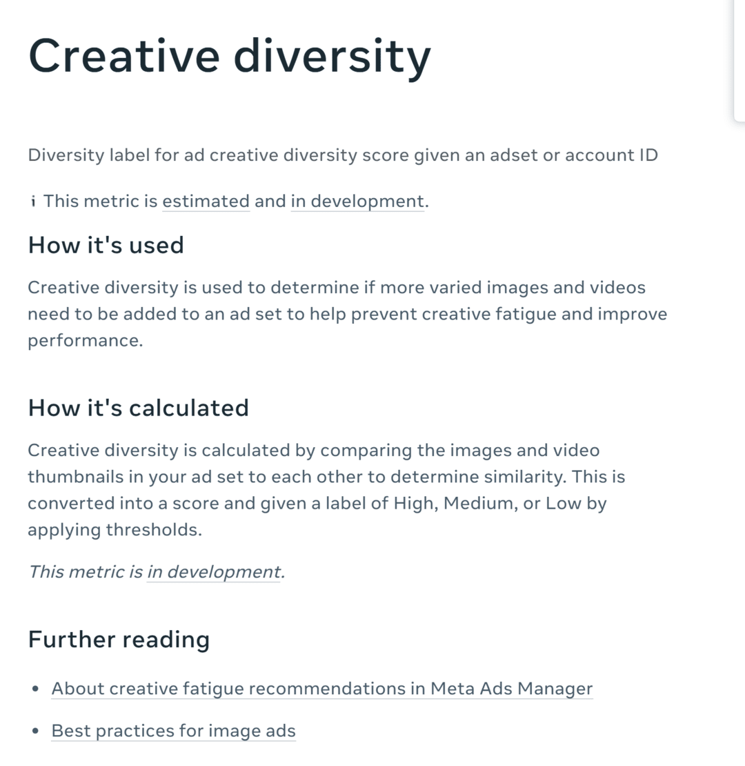 Meta начала в лицо говорить, что твои крео - клоны: рейтинг Creative Diversity в Ads Manager