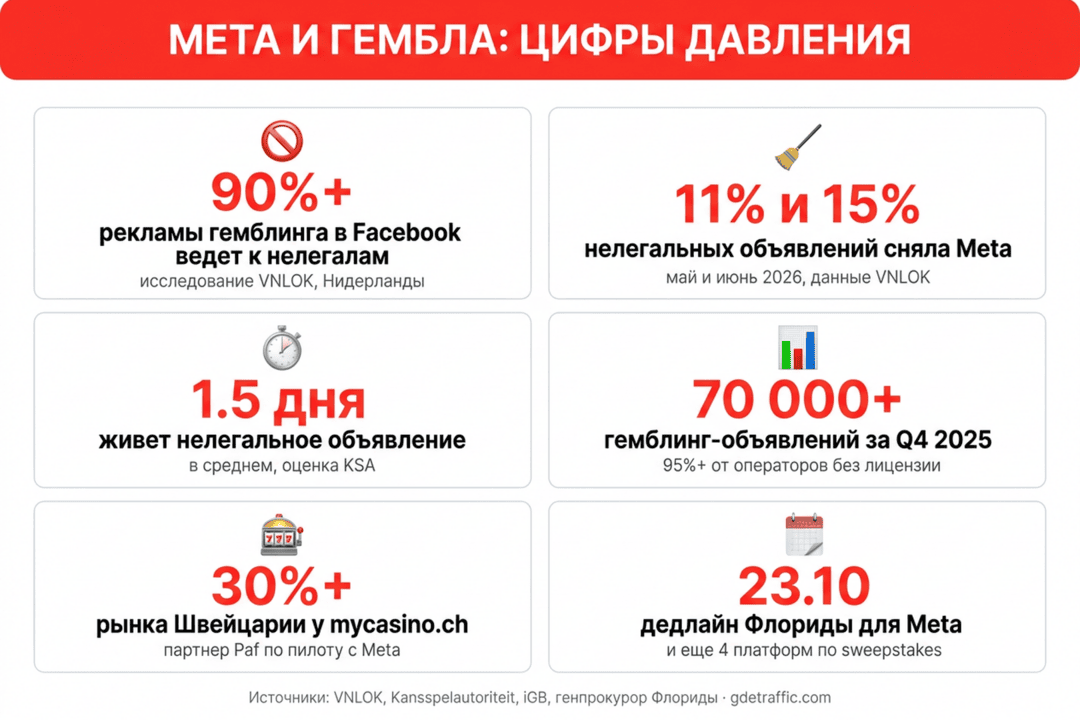 Meta начинает проверять лицензии: конец серой гемблы из Facebook в Европе?