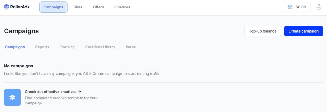RollerAds рекламная платформа: 7 млрд показов в сутки, пополнение от 50 USD, рекламная и CPA-сеть с арбитражными офферами. Обзор платформы