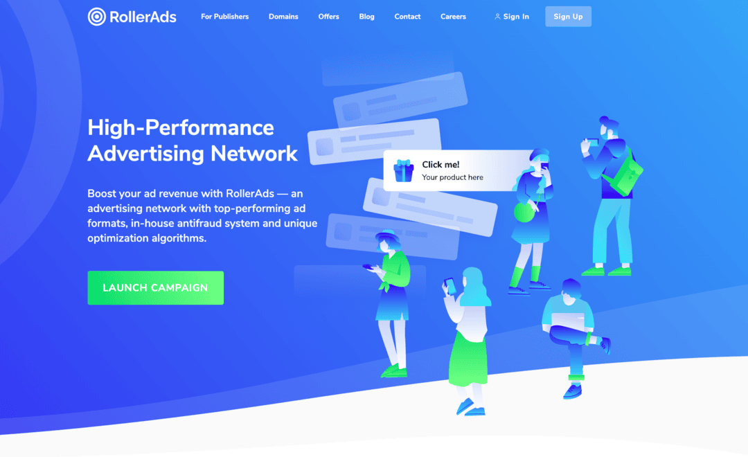 RollerAds рекламная платформа: 7 млрд показов в сутки, пополнение от 50 USD, рекламная и CPA-сеть с арбитражными офферами. Обзор платформы