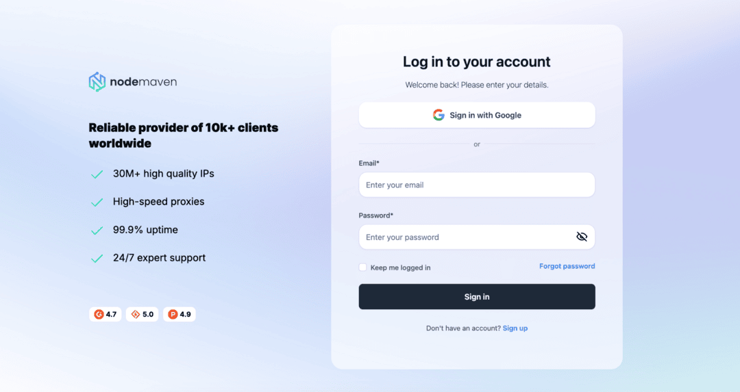 NodeMaven: 95% чистых IP и компенсация за каждый адрес из блэклиста. Обзор прокси сервиса под Фейсбук арбитраж