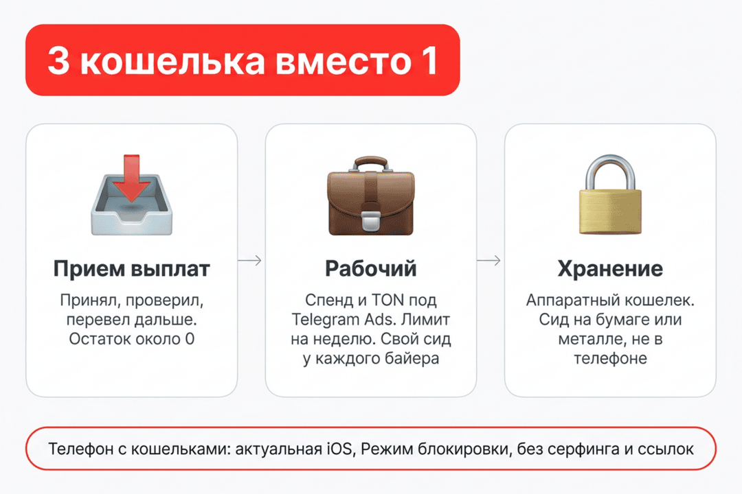Кража крипты с iPhone: кит DarkSword и Coruna, пустые кошельки в арбитражном Telegram и как защитить выплаты