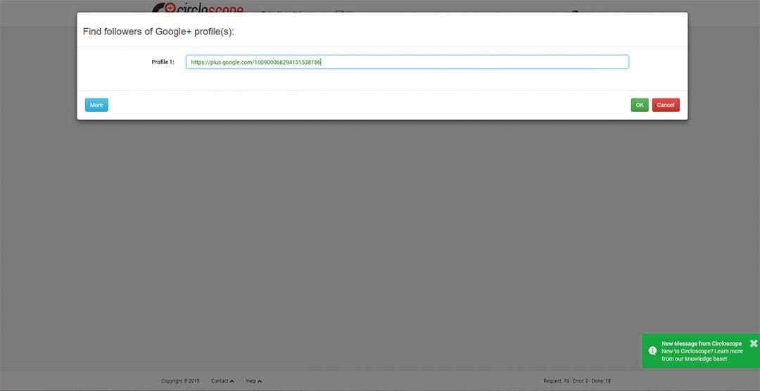 Под прицелом: Circloscope.com - сервис для поиска аудитории и массфолловинга в Гугл Плюс