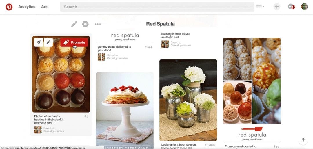 Pinterest добавил в пины кнопку Promote