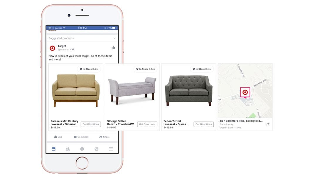 Facebook начнет показывать рекламу пользователям, которые вероятнее всего зайдут в магазин